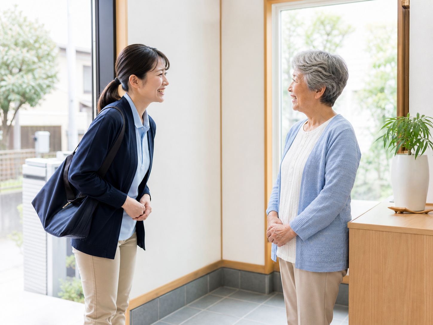 朝のご訪問
